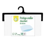 Protège oreiller absorbant en jersey. Coloris disponibles : Blanc