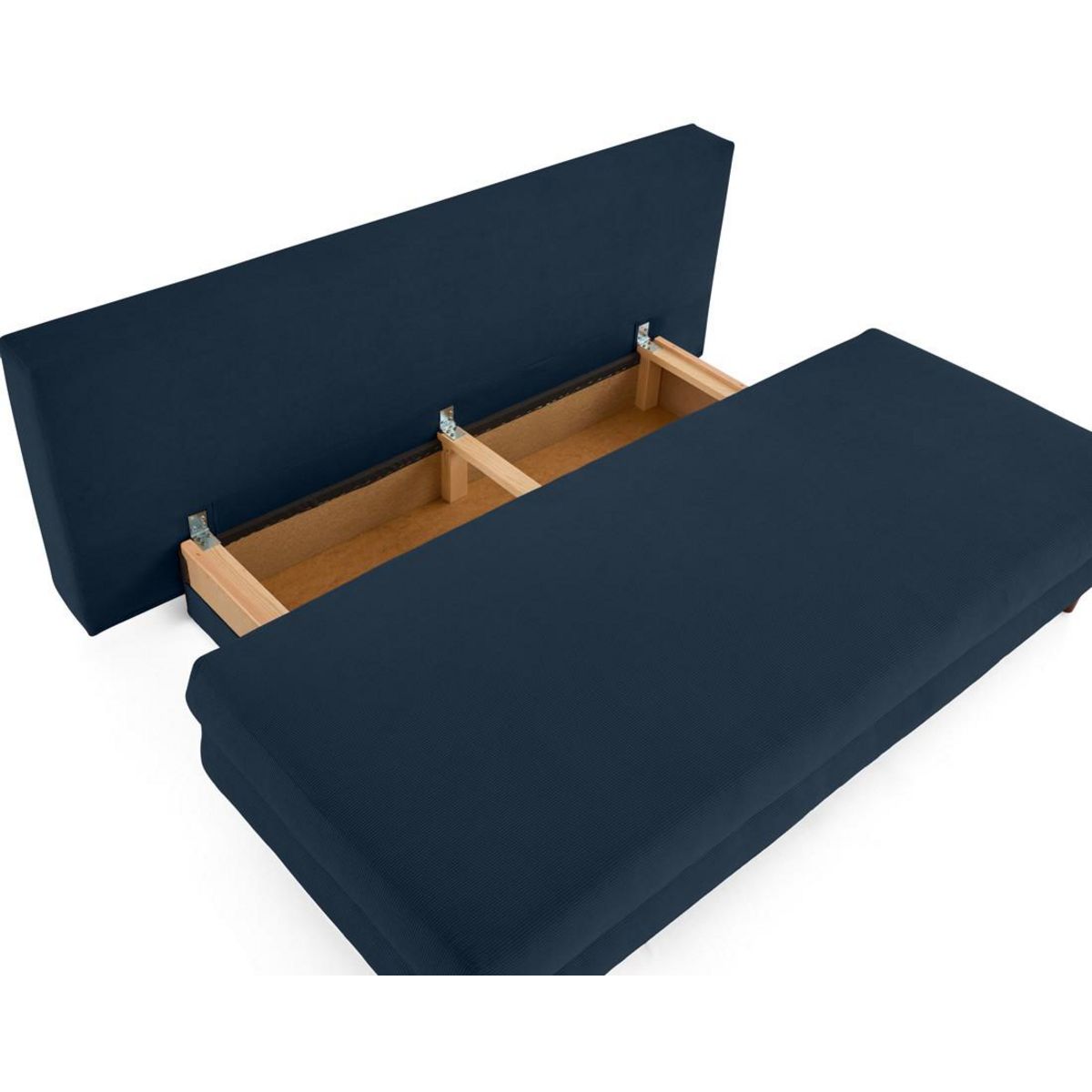 BEST MOBILIER Wonder - canapé 3 places convertible avec coffre en velours côtelé