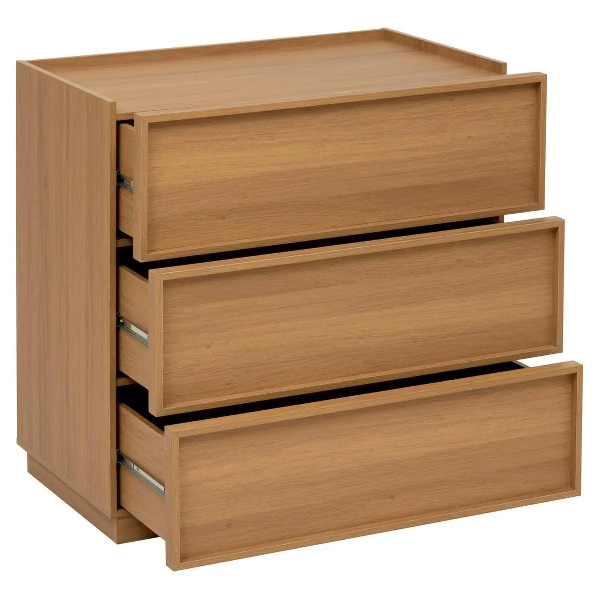 Voir la diapositive 2 : FIVE Commode 3 tiroirs  framy  80cm marron
