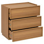 Voir la diapositive 2 : FIVE Commode 3 Tiroirs  Framy  80cm Marron