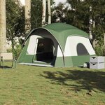VIDAXL Tente de cabine familiale 6 personnes vert impermeable