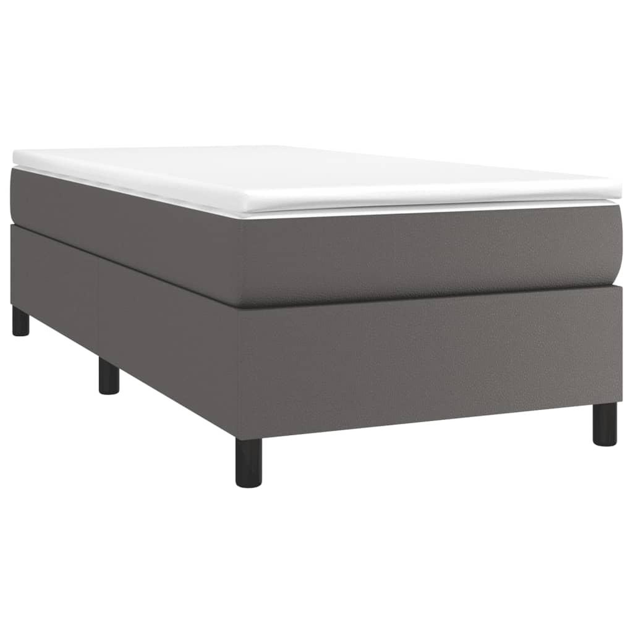 Voir la diapositive 3 : VIDAXL Cadre de lit sans matelas gris 100x200 cm similicuir