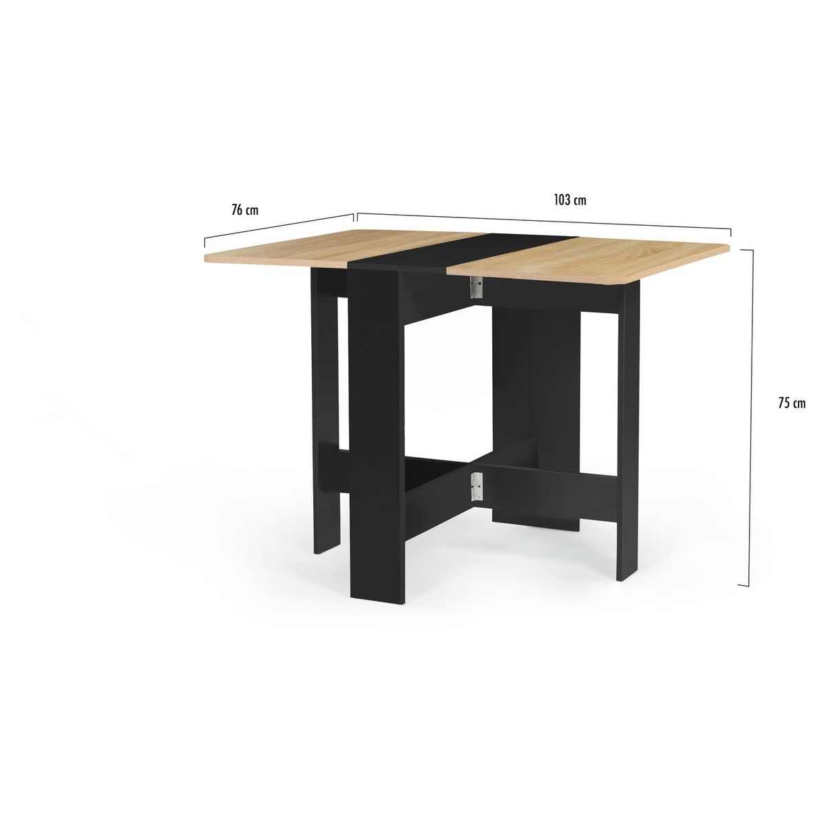 Table console pliable rectangulaire L27/103 cm MADDY