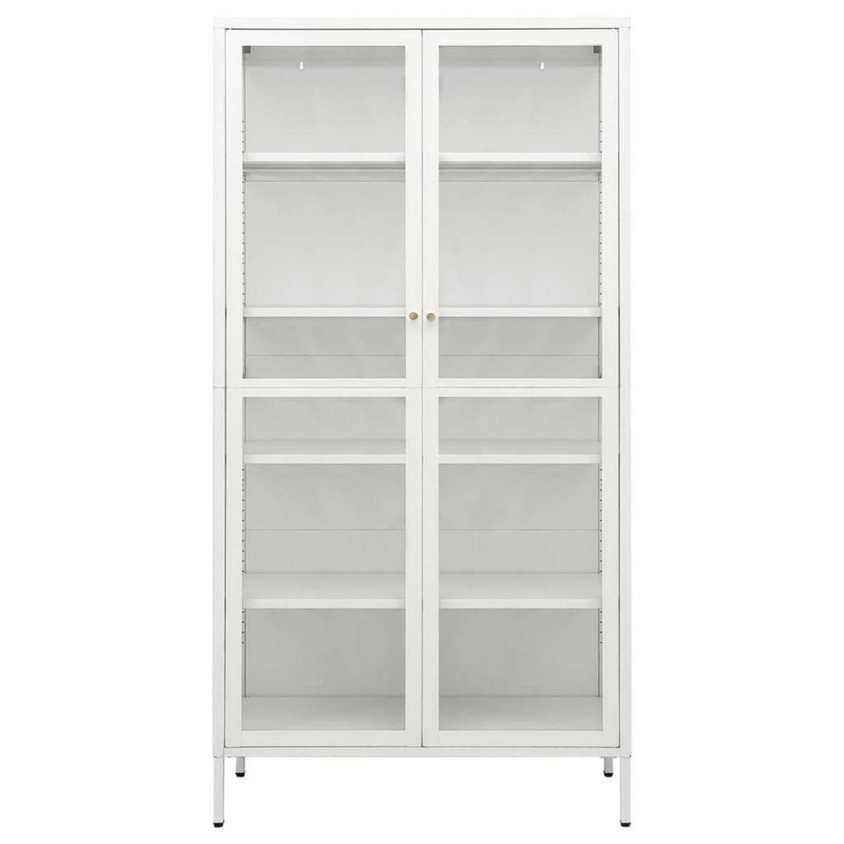 VIDAXL Vitrine d'exposition Blanc 90x40x180 cm Acier et verre trempe