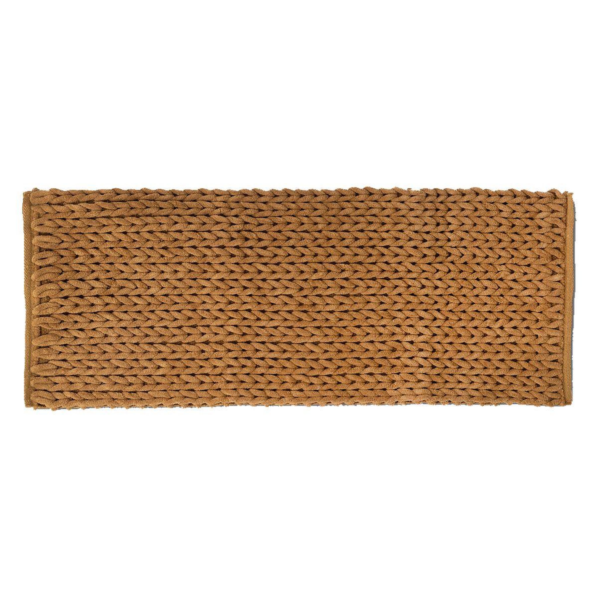 FIVE Tapis de salle de bain  tissé épais  50x120cm moutarde