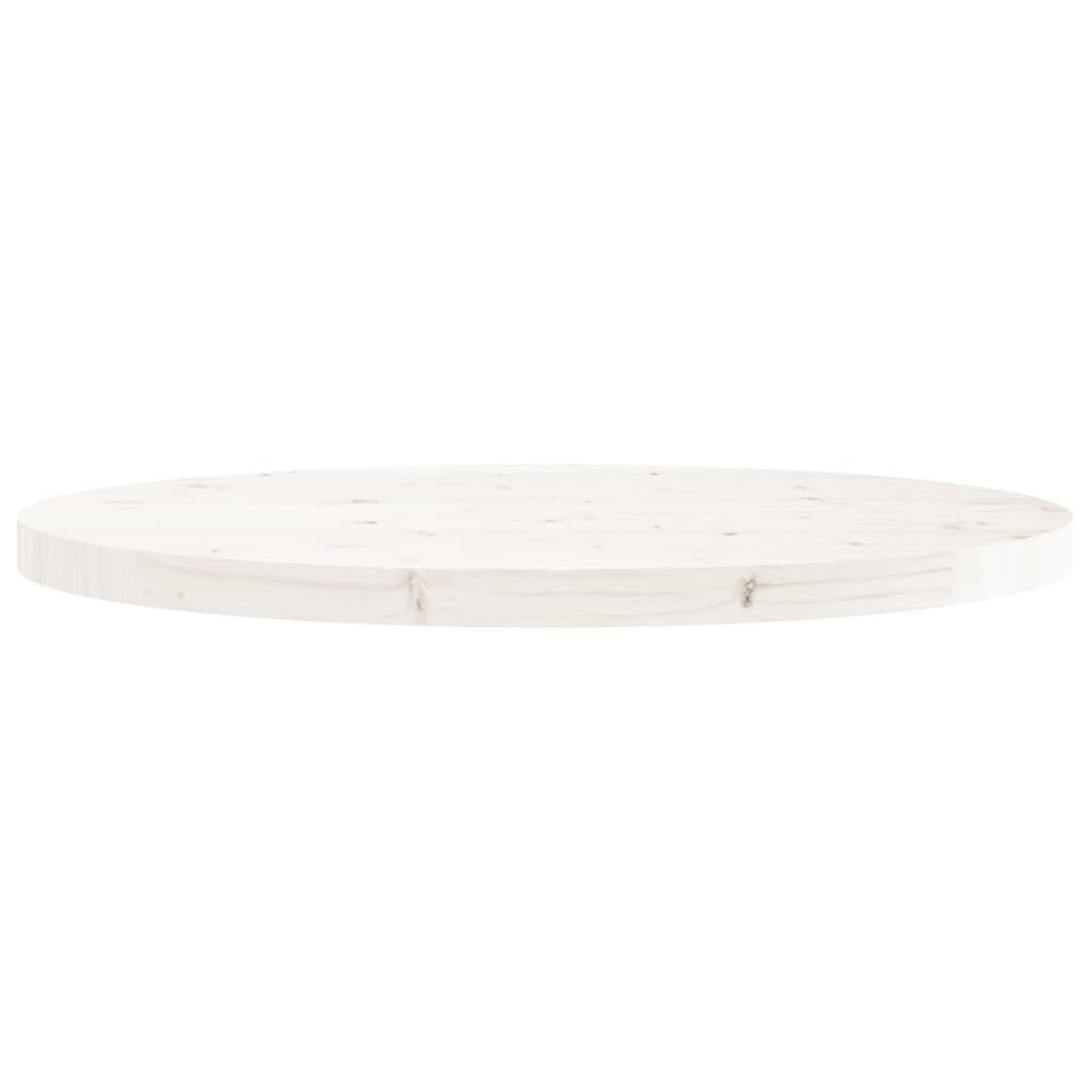 Voir la diapositive 4 : VIDAXL Dessus de table rond blanc Ø70x3 cm bois de pin massif