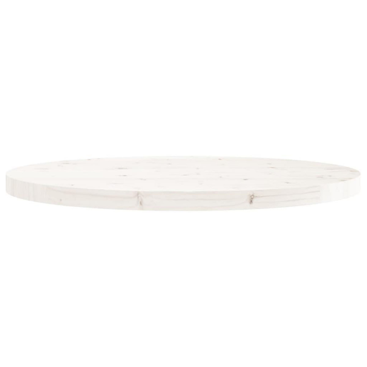 VIDAXL Dessus de table rond blanc Ø70x3 cm bois de pin massif