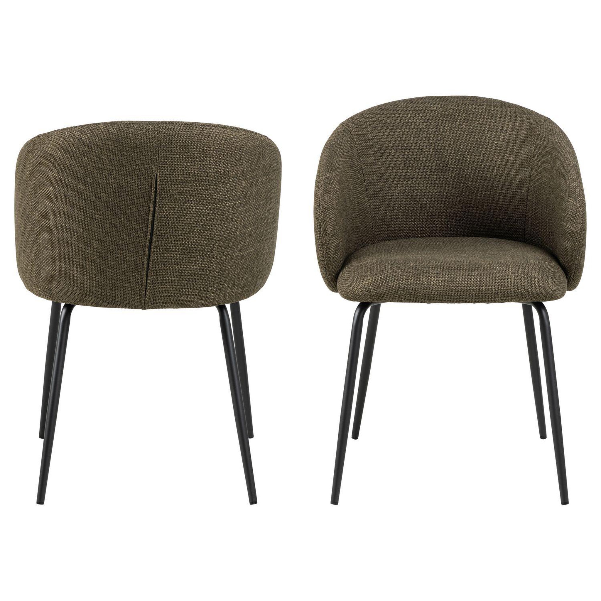 Voir la diapositive 4 : TOILINUX Lot de 2 chaises en tissu avec accoudoirs sören