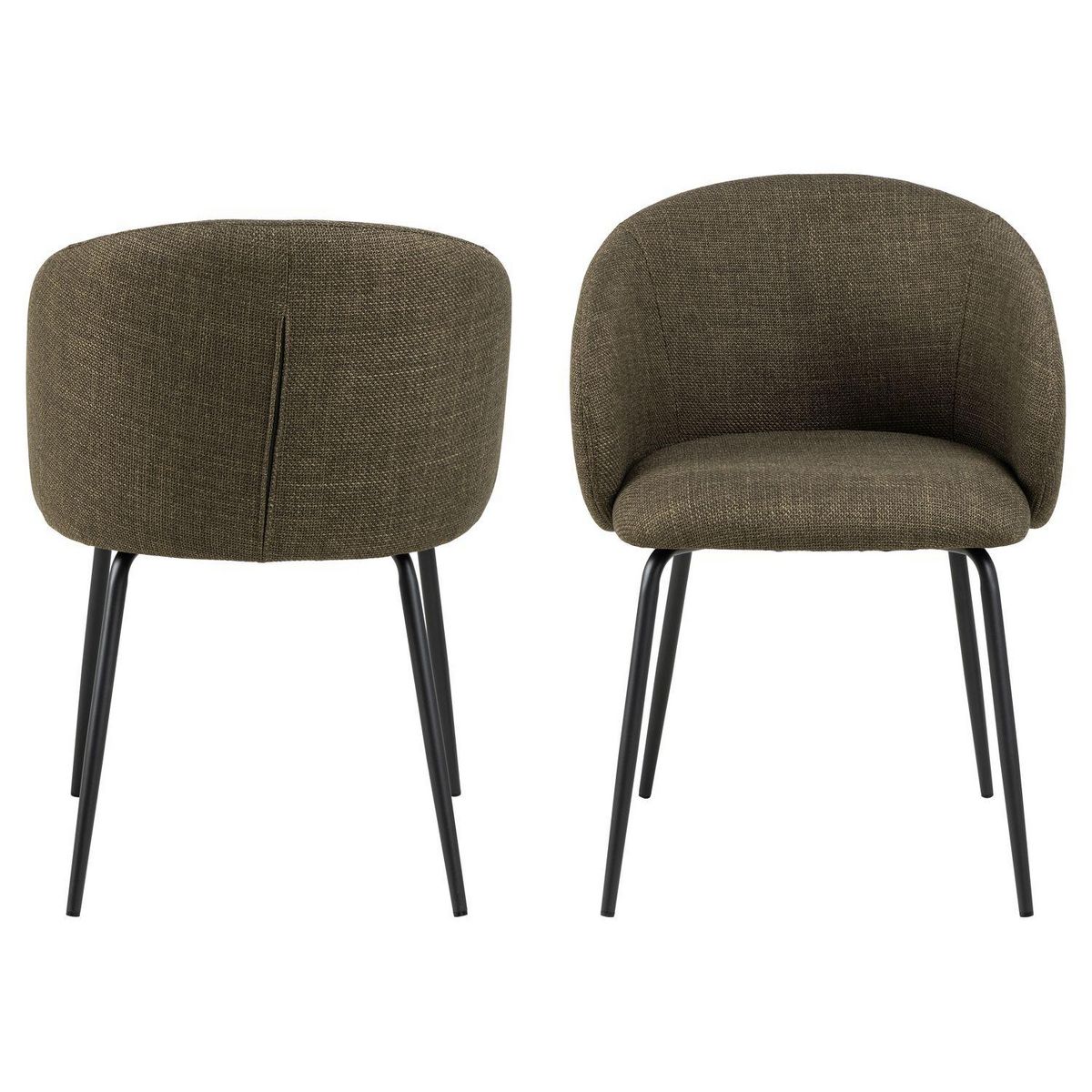 TOILINUX Lot de 2 chaises avec accoudoirs SÖREN