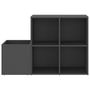 Voir la diapositive 5 : VIDAXL Armoire a chaussures entree gris 105x35,5x70 cm bois ingenierie