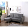 Voir la diapositive 2 : Habitat et Jardin Canapé d'angle convertible et réversible  Theo - 4 places - Gris