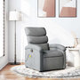 Voir la diapositive 1 : VIDAXL Fauteuil de massage inclinable Gris clair Tissu