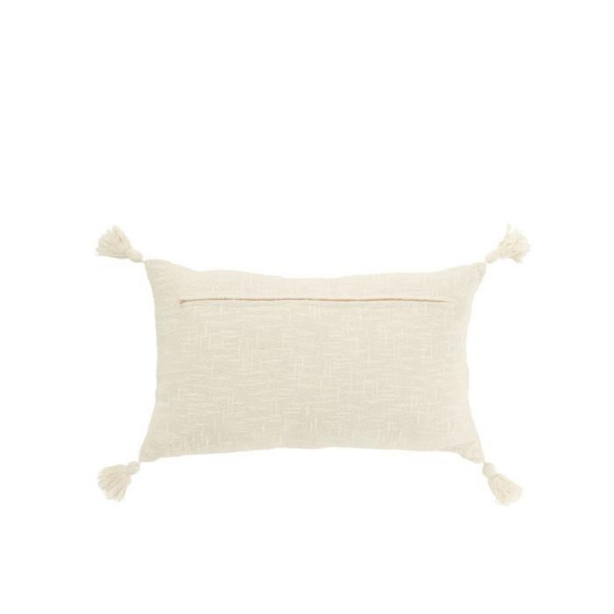 Paris Prix Coussin Déco Ligne  Polly  30x50cm Blanc & Jaune