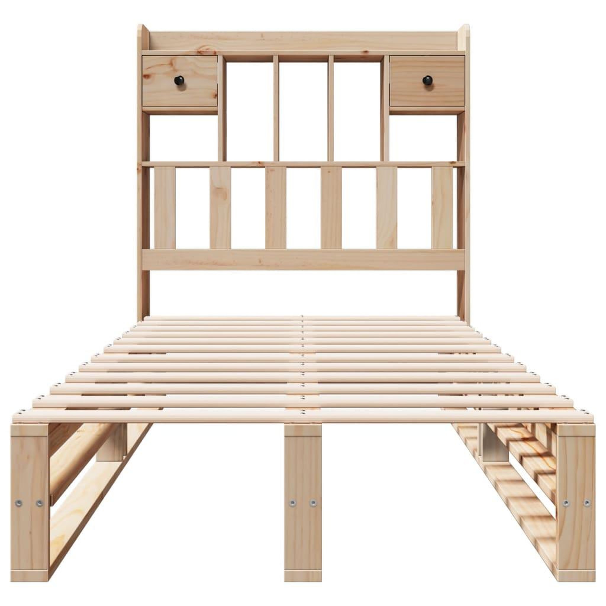 Voir la diapositive 4 : VIDAXL Lit bibliotheque sans matelas 90x200 cm bois de pin massif