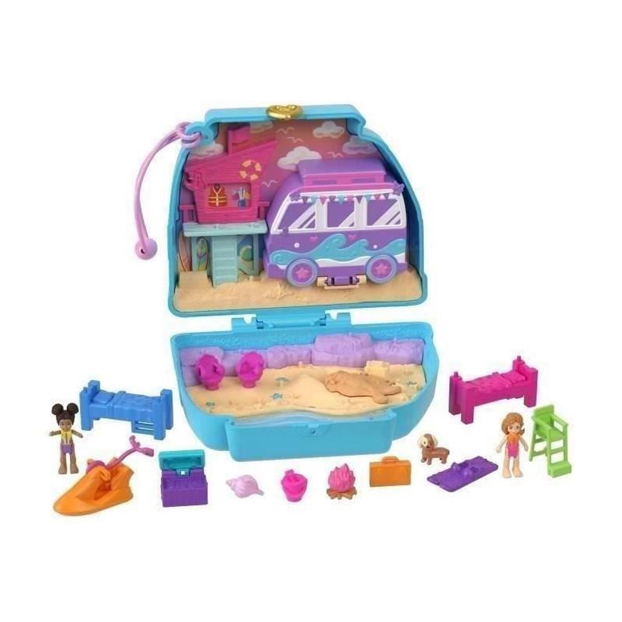 Voir la diapositive 3 : POLLY POCKET COFFRET CHIOT A LA PLAGE - POLLY POCKET - HRD36 - MINI POUPEE POLLY POCKET COFFRET COMPACT