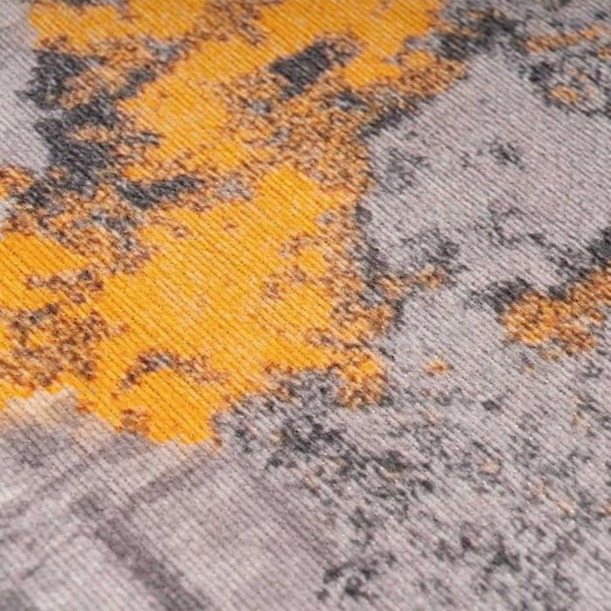 Paris Prix Tapis Tissé Imprimé Vintage  Peron III  Gris & Or