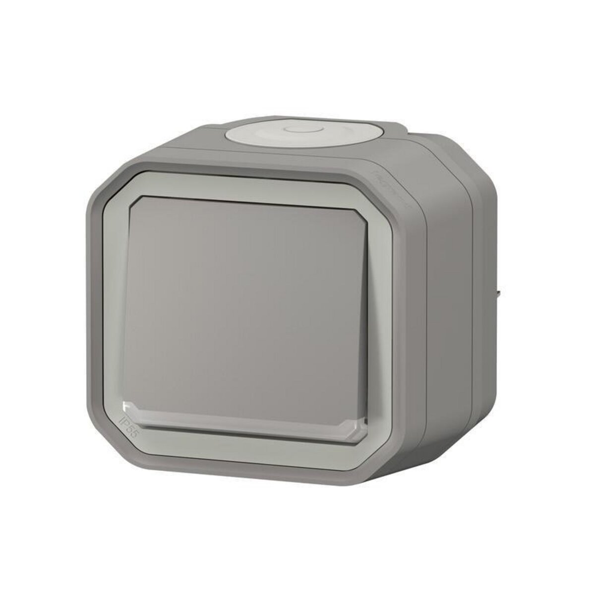 Legrand Poussoir NO lumineux avec voyant étanche PLEXO 10 A livré complet pour fixation saillie gris (boîte de 10) LEGRAND 069722L