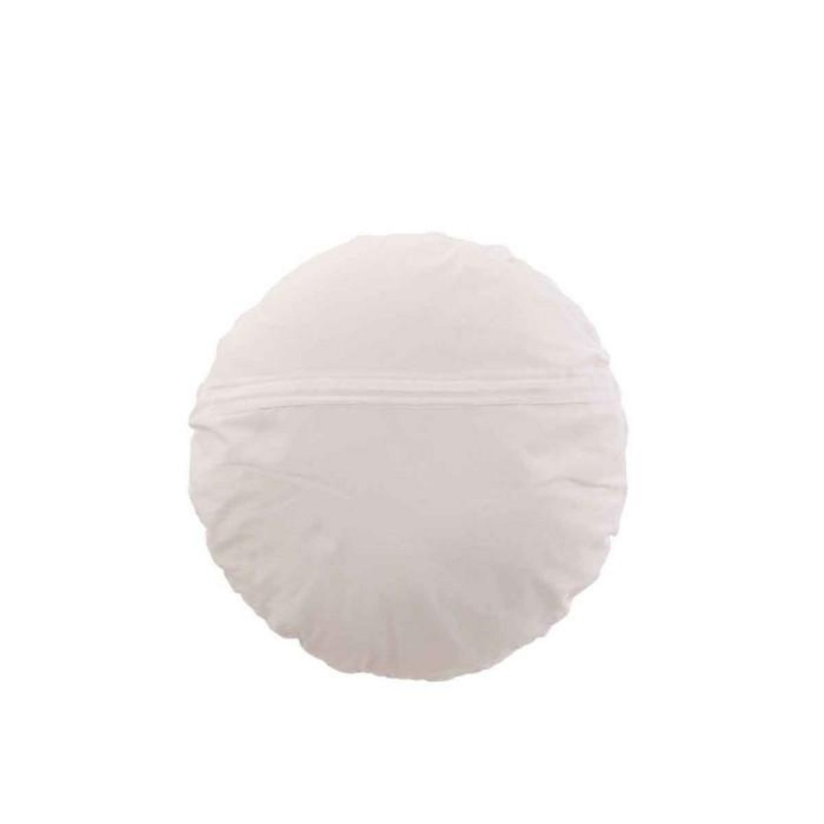 Paris Prix Coussin Rond en Coton  Dentelle  40cm Blanc