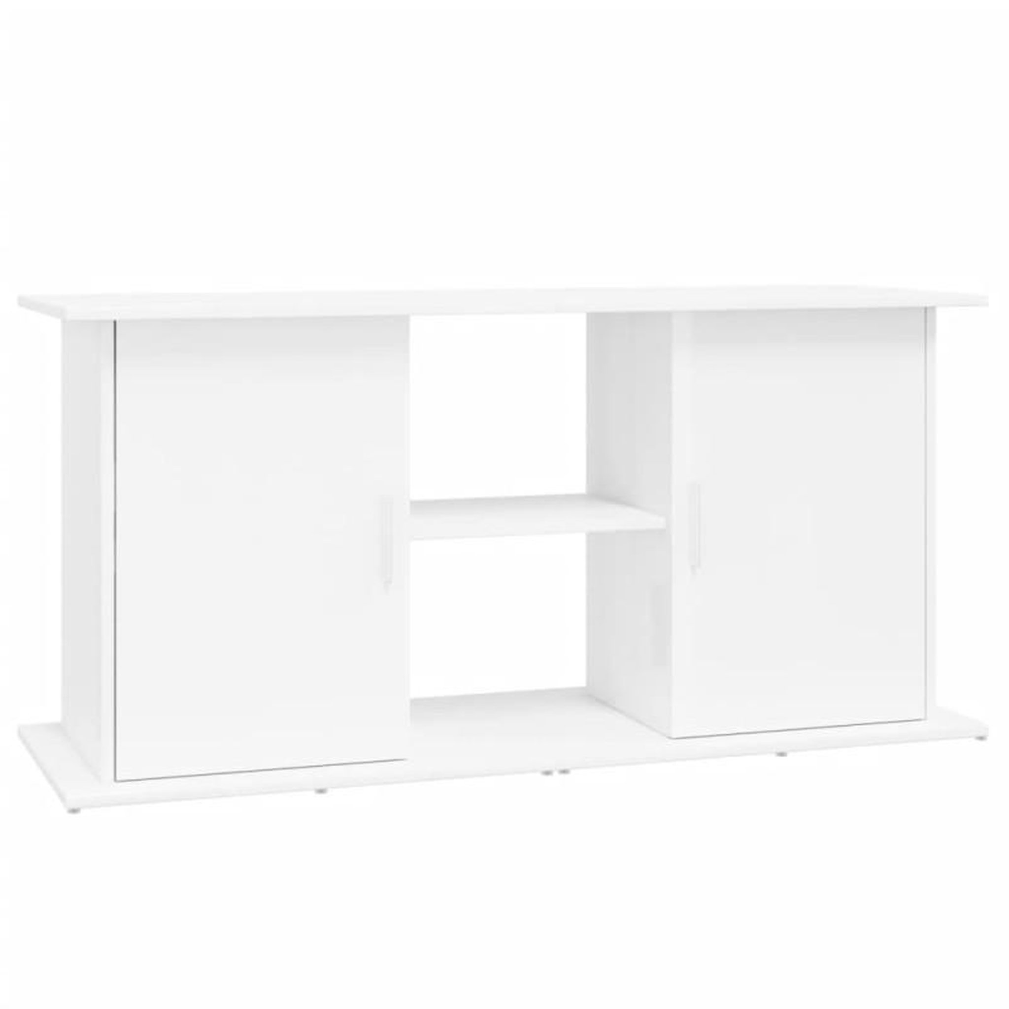 Voir la diapositive 2 : VIDAXL Support d aquarium blanc brillant 121x41x58cm bois d ingénierie