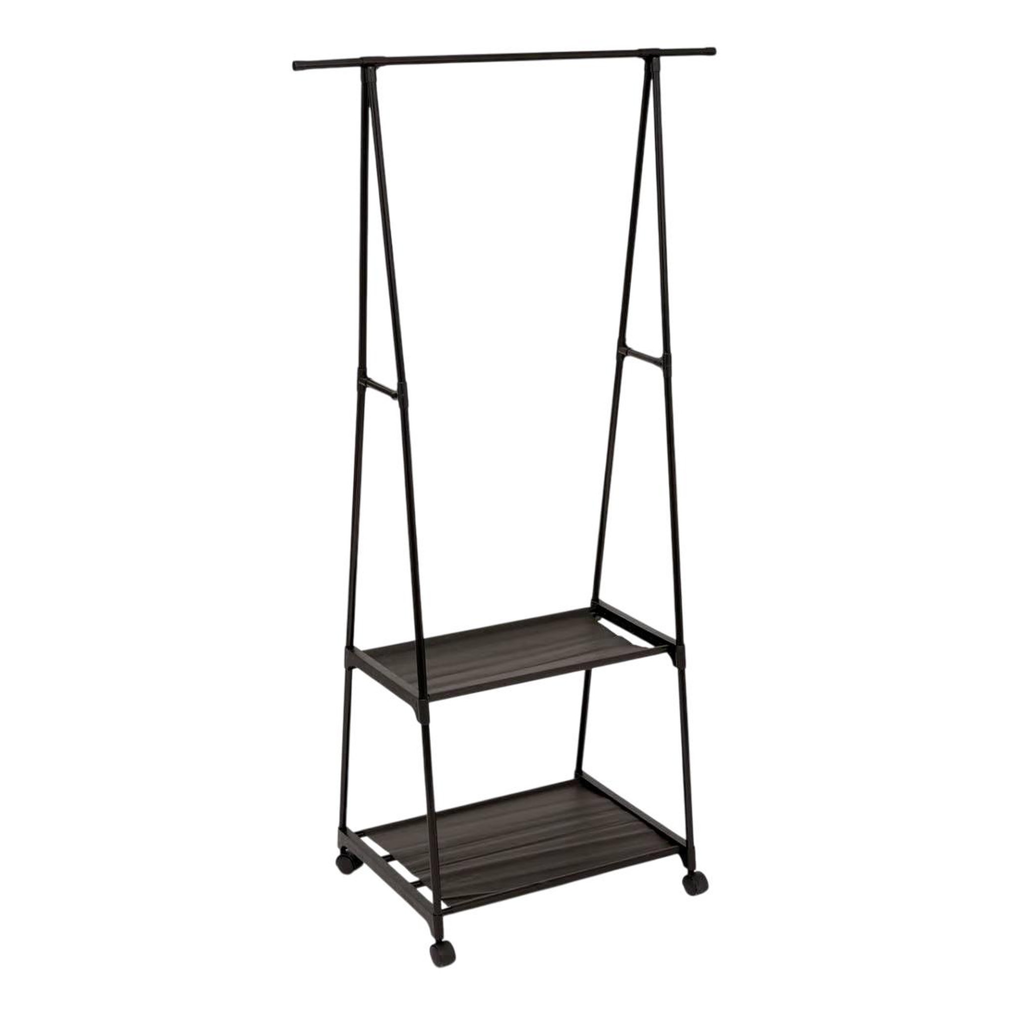 FIVE Portant à vêtements avec 2 étagères  intissa  156cm noir