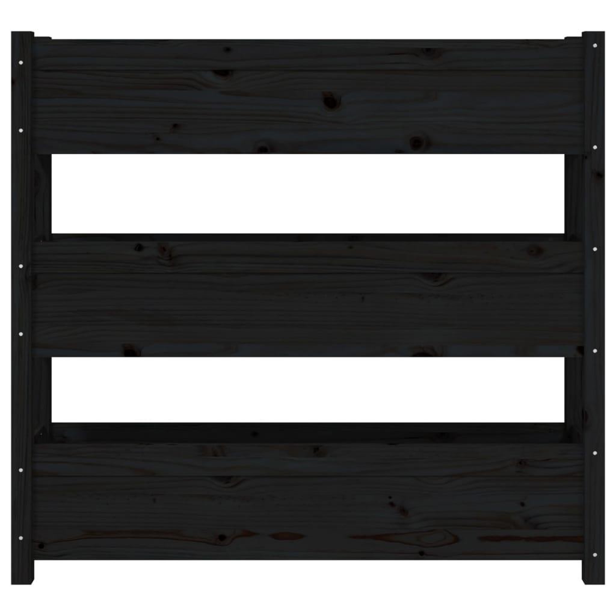 Voir la diapositive 5 : VIDAXL Jardiniere Noir 112x25x104,5 cm Bois massif de pin