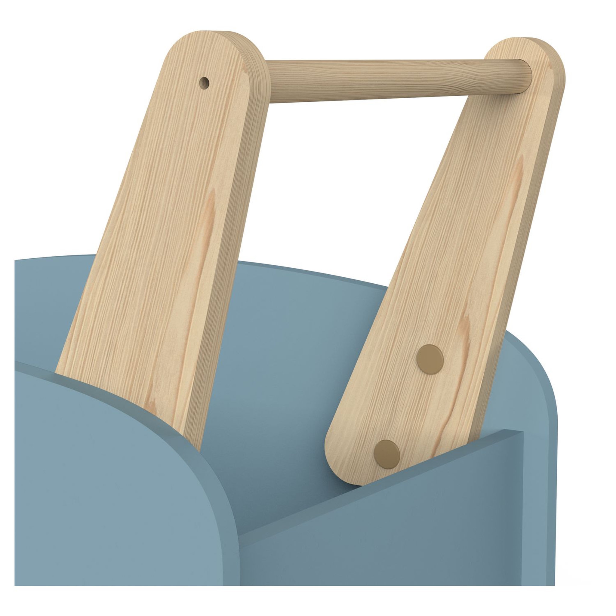 Voir la diapositive 3 : Chariot de rangement à roulettes bleu LINIA