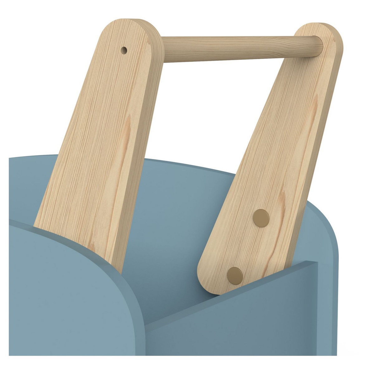 Chariot de rangement à roulettes bleu LINIA