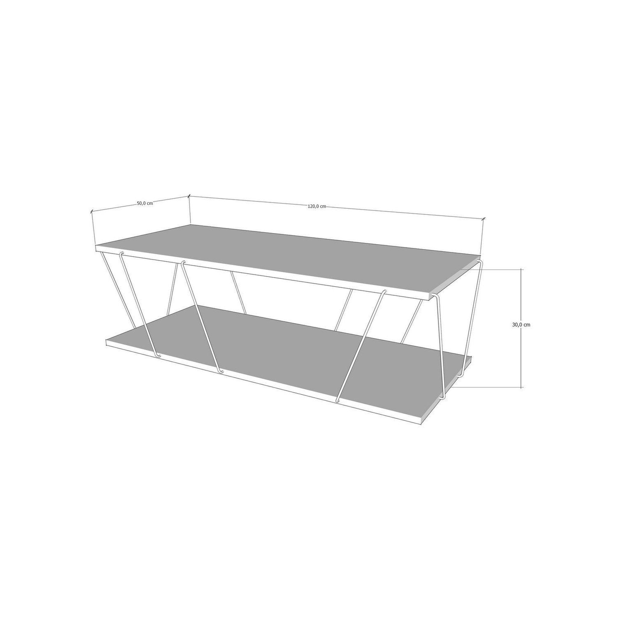 Voir la diapositive 3 : TOILINUX Table basse contemporaine effet travertin - beige
