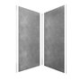 Aurlane PACK PANNEAUX MURAUX effet PIERRE grise en composite avec profile d'angle et de finition chrome