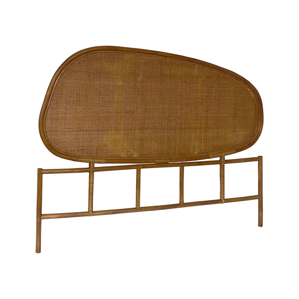 SWEEEK Tête de lit en rotin foncé