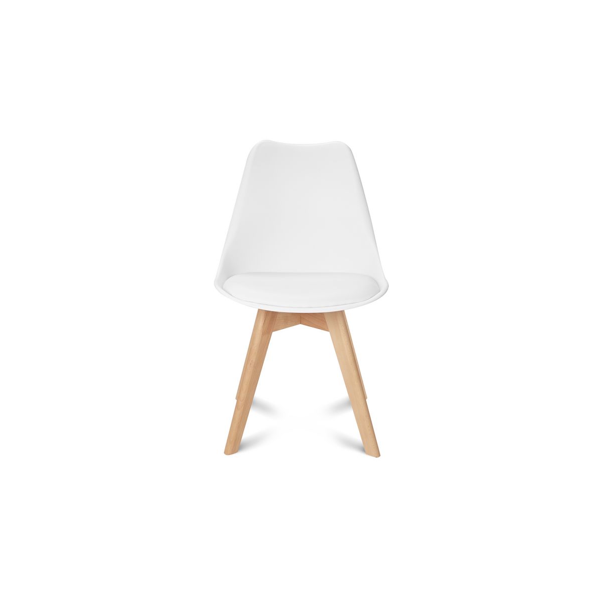 Lot de 6 chaises pieds bois massif LYDIA