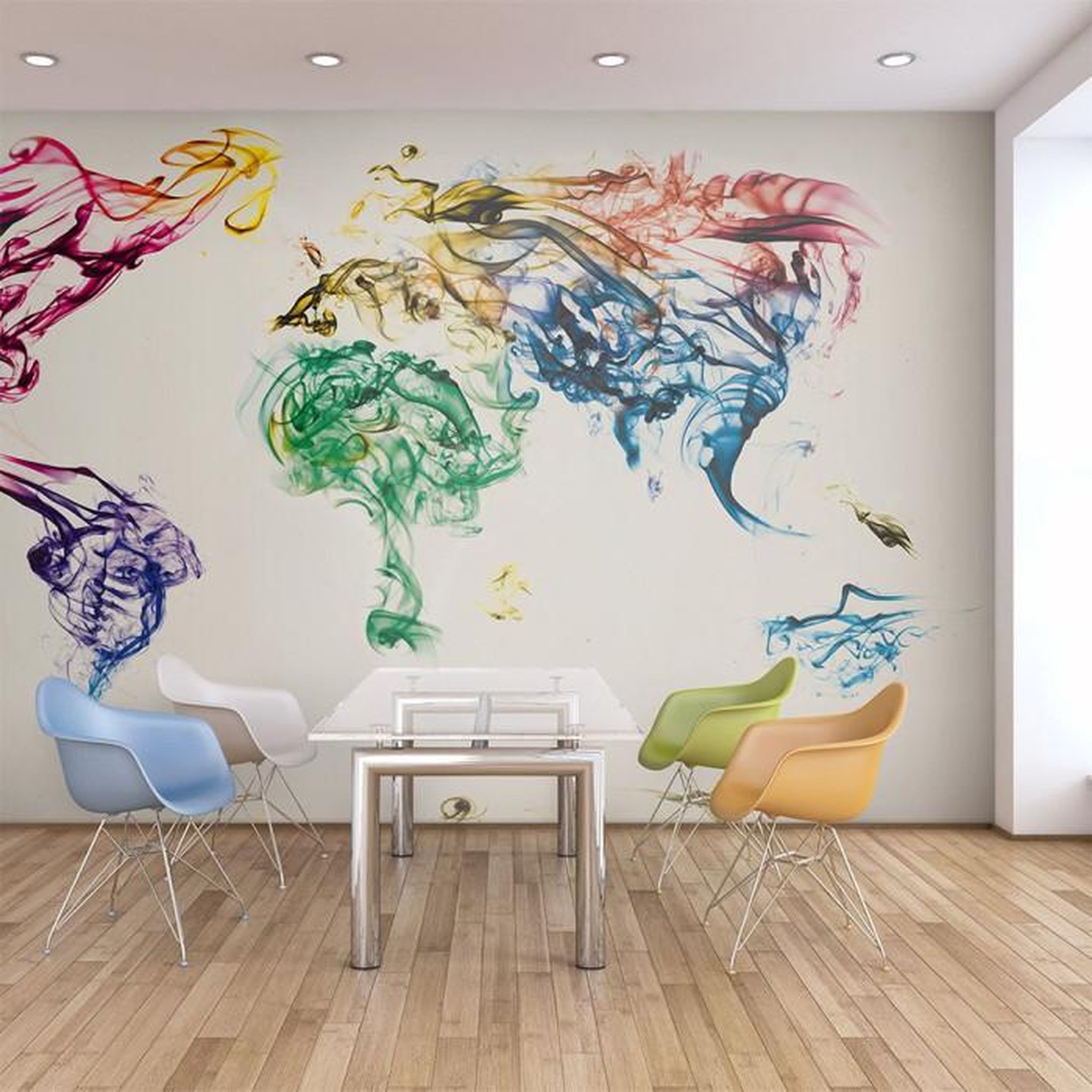 Paris Prix Papier Peint  Dancing Smoke Trails. Coloris disponibles : Multicolore
