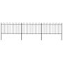 Voir la diapositive 1 : VIDAXL Cloture de jardin avec dessus en cerceau Acier 5,1 x 1 m Noir