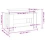 Voir la diapositive 6 : VIDAXL Table basse blanc 101x49x52 cm bois d'ingenierie