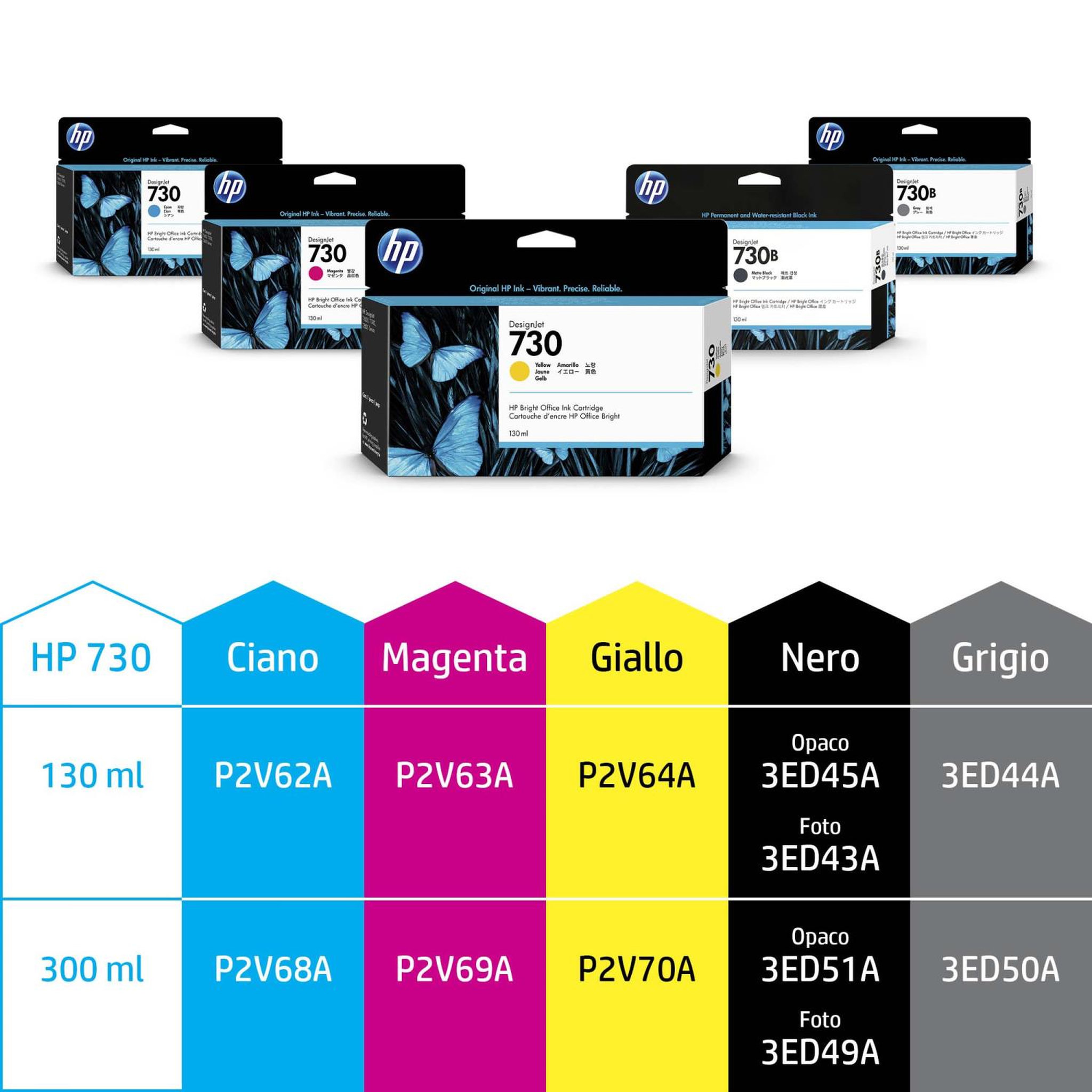Voir la diapositive 3 : HP HP Ink No 730 HP730 HP 730 Cyan Cartridge (P2V68A)