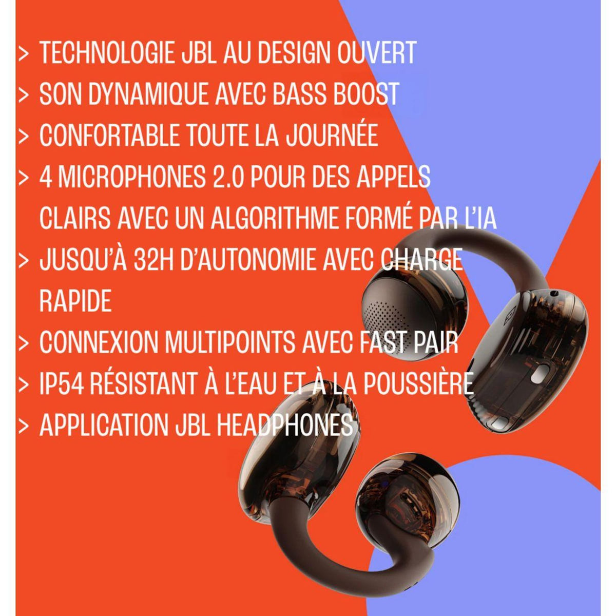 JBL Ecouteurs Soundgear Clips Violet