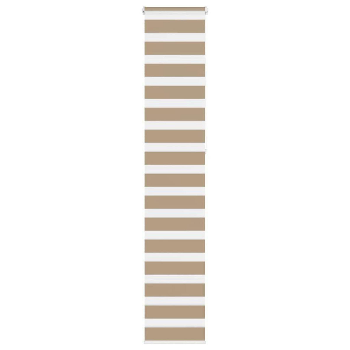 VIDAXL Store zebre marron sable largeur du tissu 35,9 cm polyester