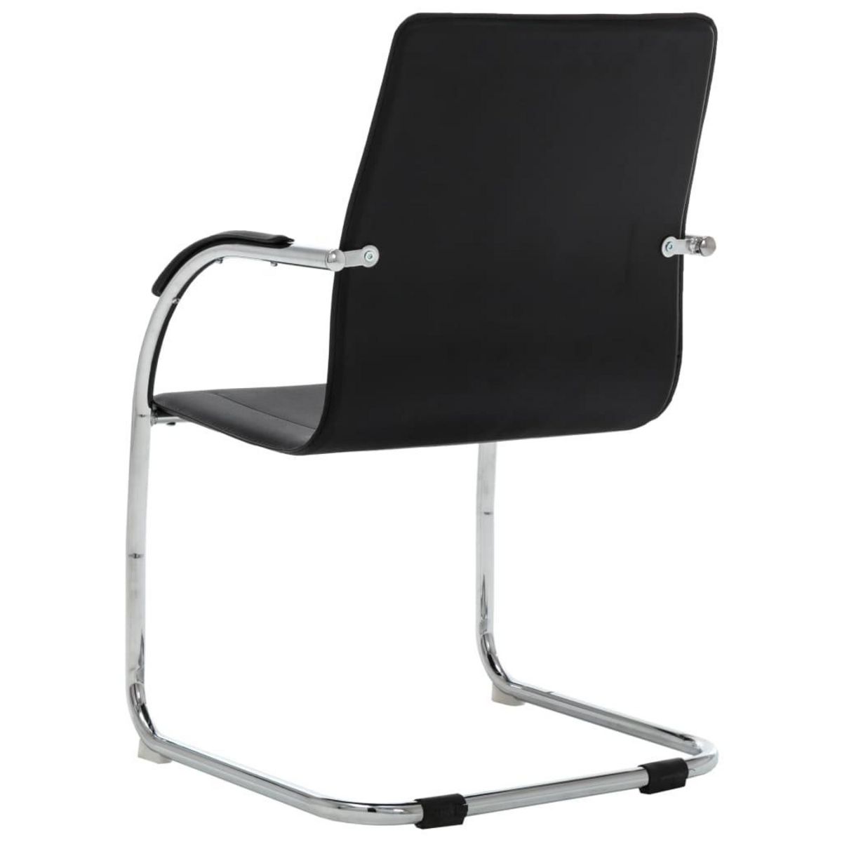 VIDAXL Chaise de bureau cantilever Noir Similicuir