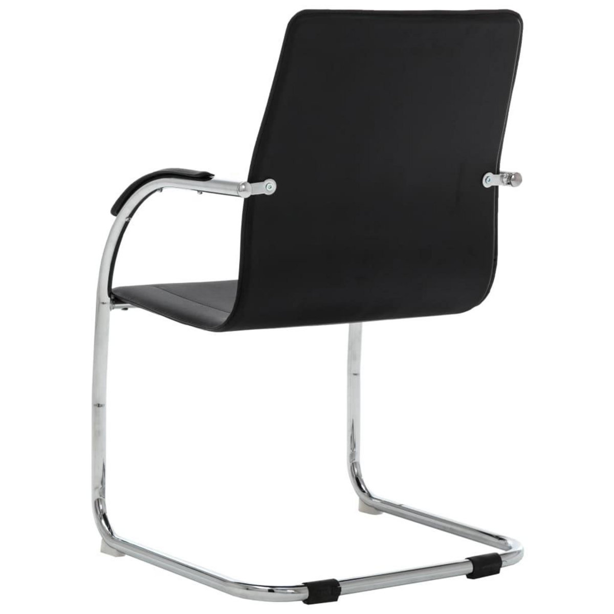 VIDAXL Chaise de bureau cantilever Noir Similicuir