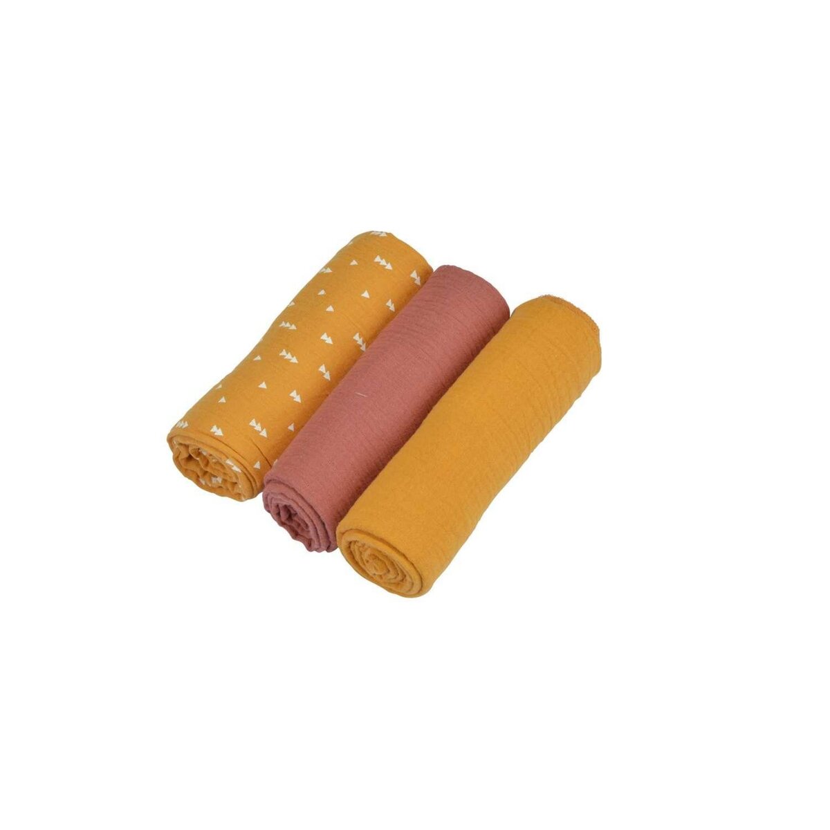 BEBE DOUCEUR Lot de 3 langes en gaze de coton