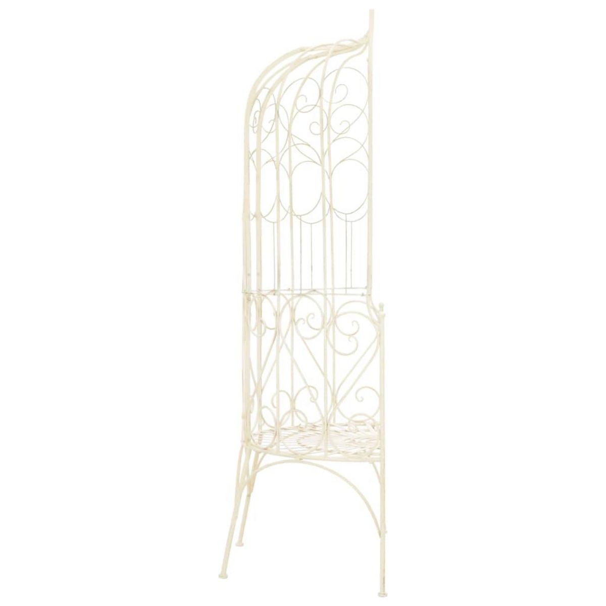 VIDAXL Banc de jardin 95 cm Fer Blanc antique