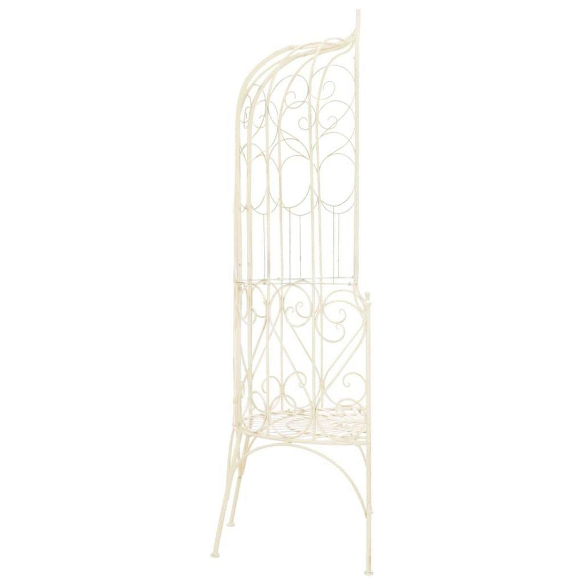 VIDAXL Banc de jardin 95 cm Fer Blanc antique
