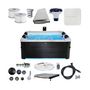 Voir la diapositive 5 : MSpa SPA rigide OSLO MSPA 6 personnes gris. 4 coussins. bâche incluse + housse thermique. hydromassages système