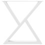Voir la diapositive 5 : VIDAXL Pieds de table a manger 2 pcs blanc 80x(72-73,3) cm acier