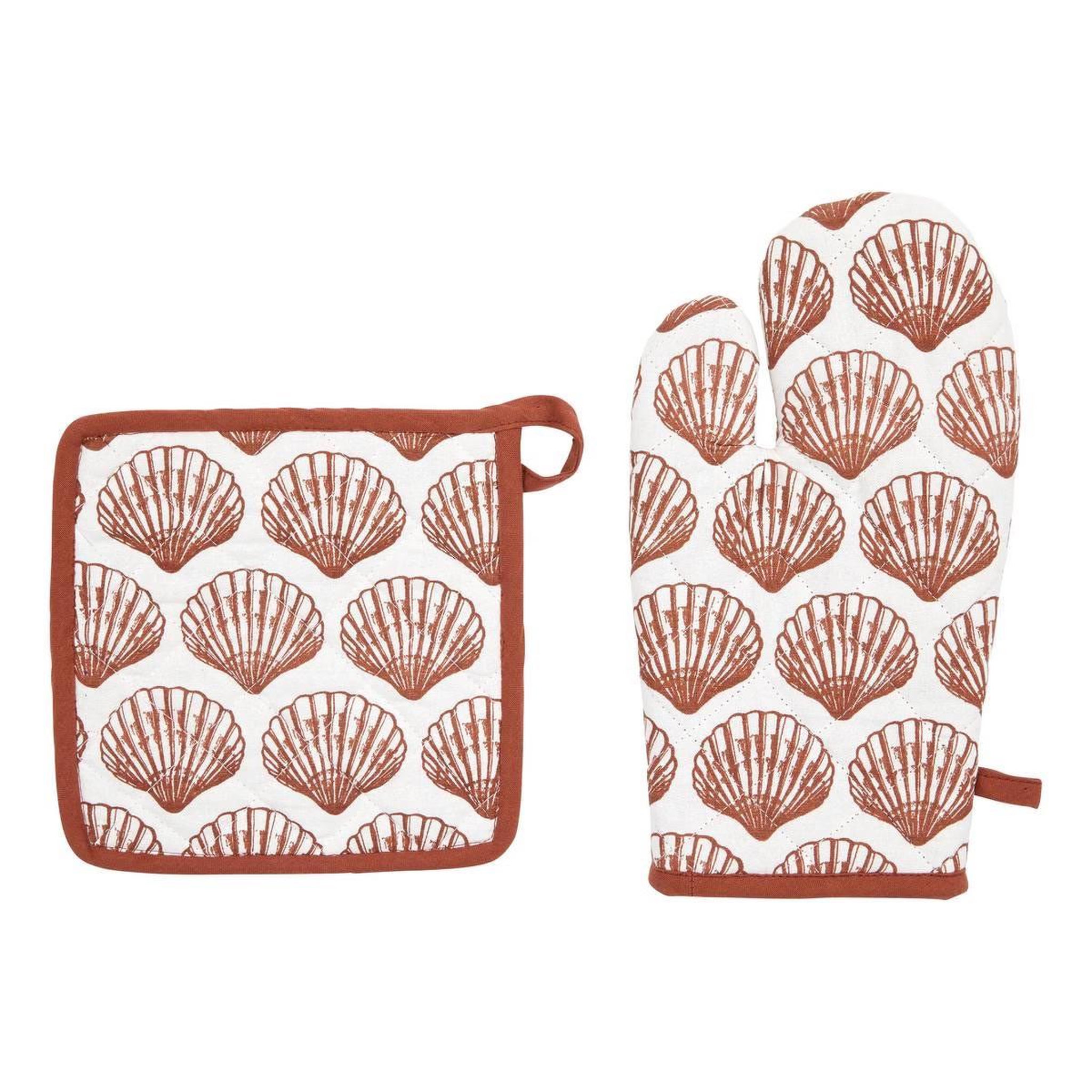 ATMOSPHERA Gant & manique de cuisine  océania  32cm terracotta