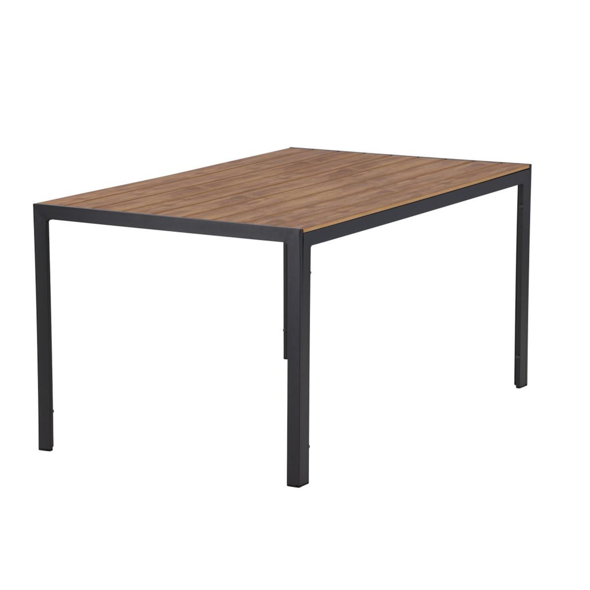 Paris Prix Table de Jardin  Break  150cm Noir & Naturel