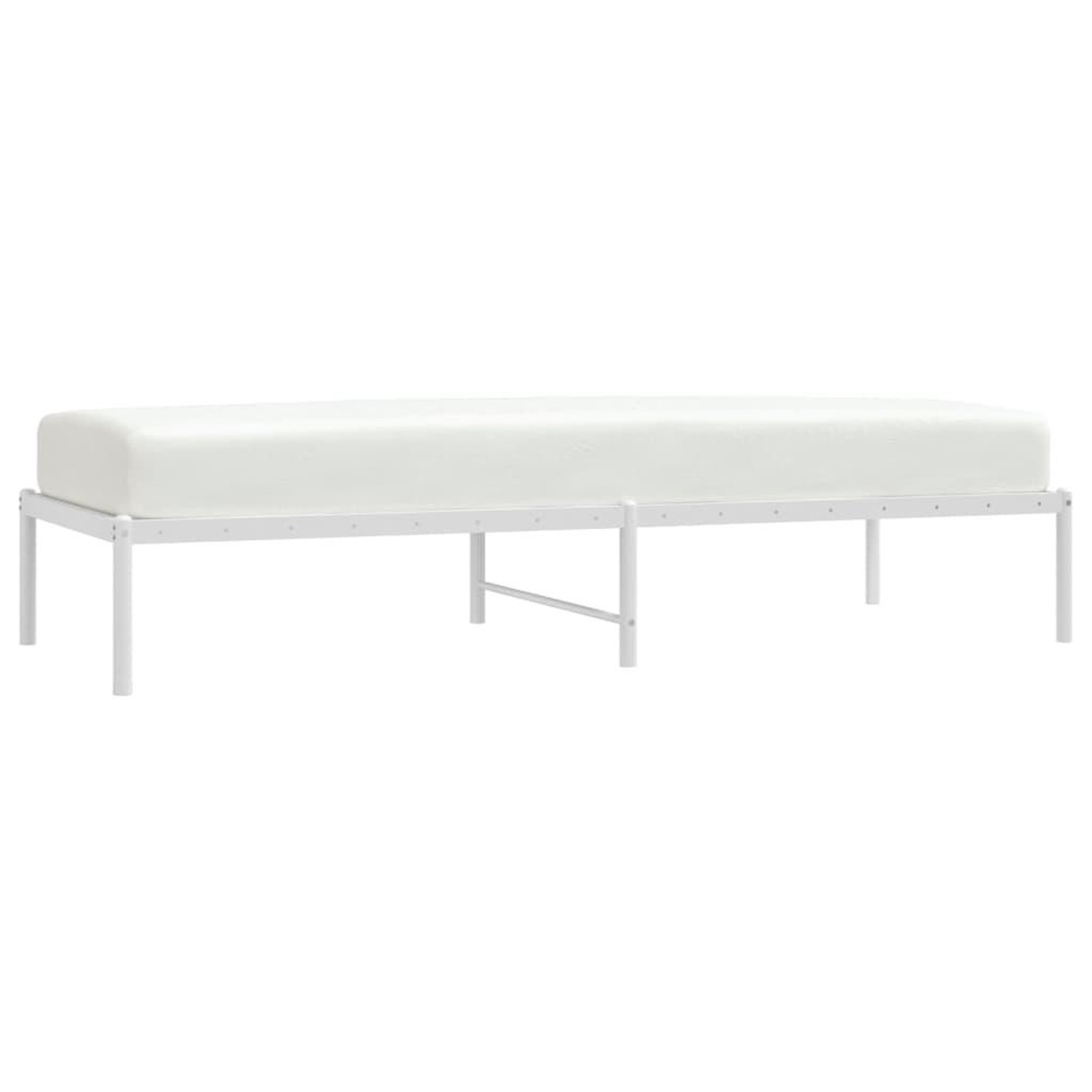 Voir la diapositive 4 : VIDAXL Cadre de lit metal sans matelas blanc 75x190 cm