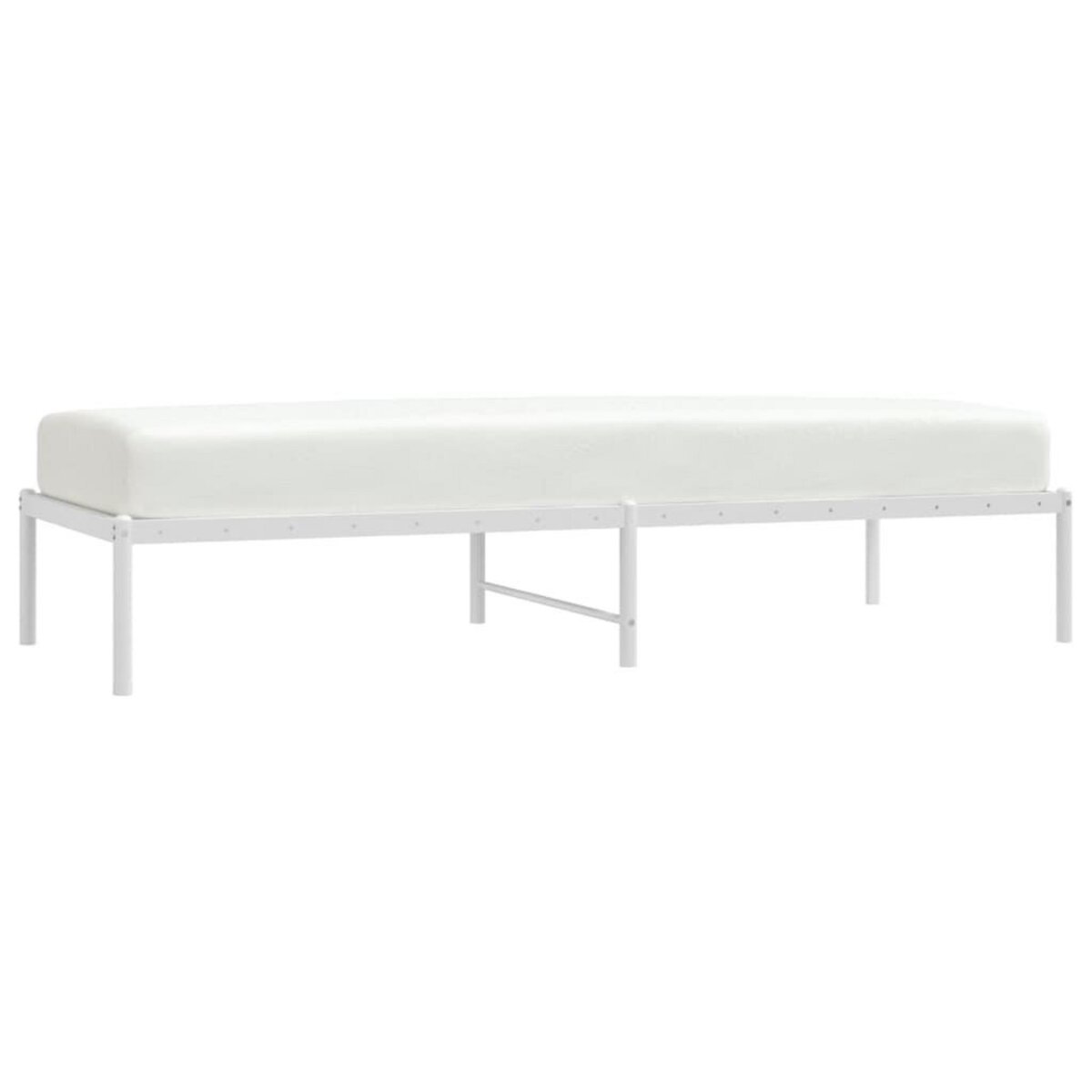 VIDAXL Cadre de lit metal sans matelas blanc 75x190 cm
