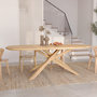 Voir la diapositive 2 : Rendez vous déco Table rectangulaire en bois d'hévéa massif clair 10 personnes-Aladin