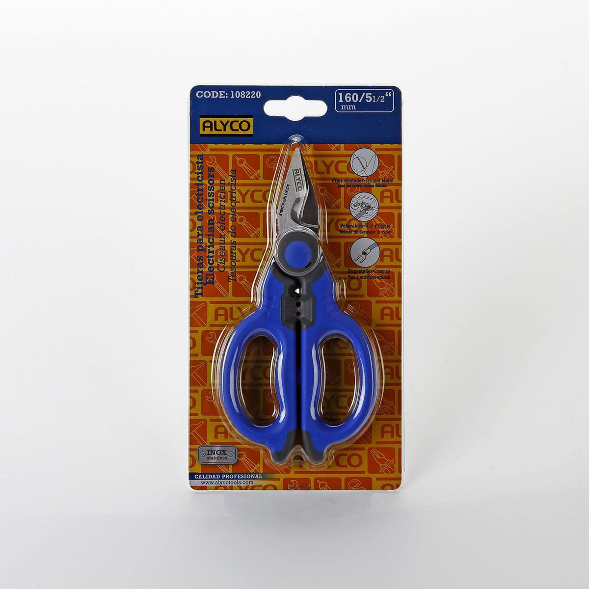 ALYCO Ciseaux électricien dénude fils 160 mm